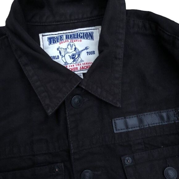 Vintage True Religion Jean Jacket XXL Trucker Jacket Ascot Gray/Black - Picture 6 of 16